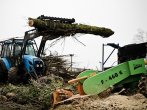 Frézování pařezů a přesun dřeva
